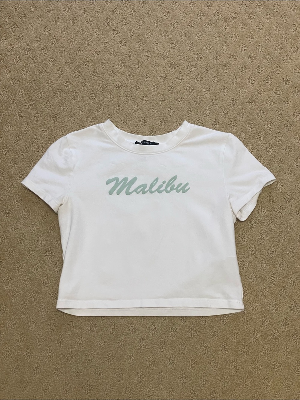 Forever 21 White Crewneck Graphic Tee